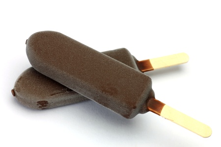 This is chocolate ice with a stick の写真素材