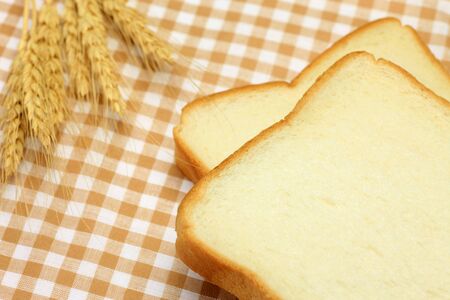 I attached a wheat ear to bread and took it on a kitchen cross 