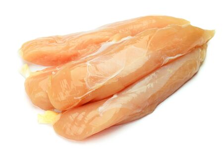 I took white meat in a white background の写真素材