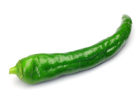 This is slim green pepper の写真素材