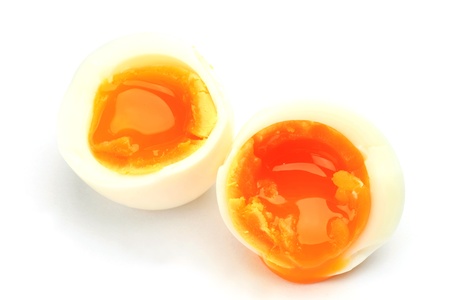 a half-boiled eggの写真素材