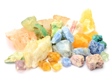 I took various nature stones in a white background.