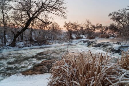 Winter riverの写真素材