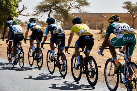 Embrace the World Cycling at Tour du Senegal 2017 Lucas Carstensenのeditorial素材