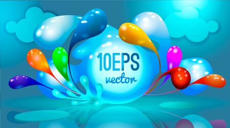 A splash of various colors - Background design for your text.のイラスト素材