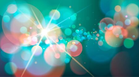 Abstract Bokeh Light Vintage Background, Vector Illustrationのイラスト素材