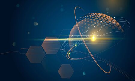 Abstract shiny sphereのイラスト素材