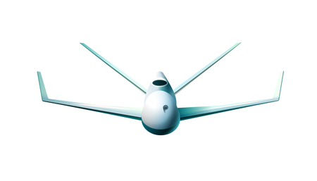 Front view illustration of flying plane.のイラスト素材