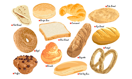 Bread Setのイラスト素材