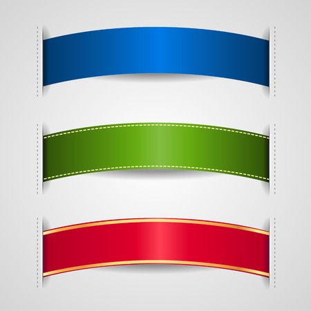 Set of ribbon tags color design elementsのイラスト素材