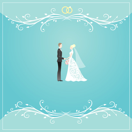 Elegant floral borders for wedding invitation card designのイラスト素材