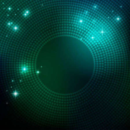 Abstract disco party background with radial pattern and flashesのイラスト素材