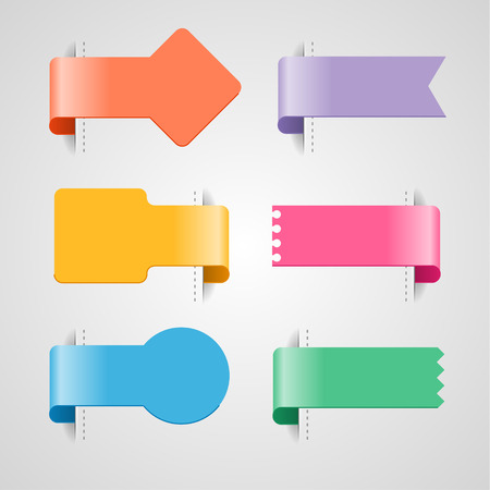 Set of modern infographics option banners for design and decorationのイラスト素材