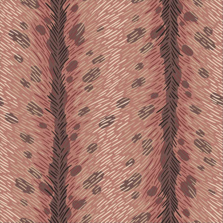 The brown fur of a wild animal with spots. Seamless patternのイラスト素材