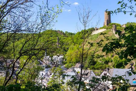Scenic view at village Monreal in the Eifel, Rhineland-Palatinateのeditorial素材