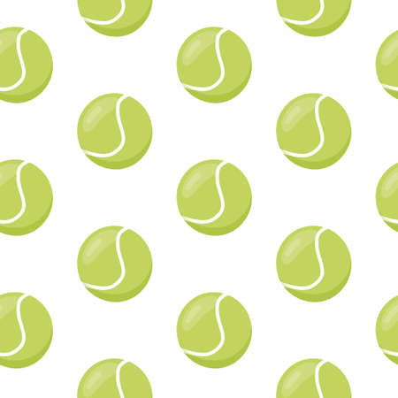 Tennis ball seamless pattern. Vector illustration.のイラスト素材