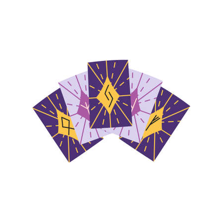 Hand-drawn tarot cards. Vector illustration with concept of witchcraft and Halloween.のイラスト素材