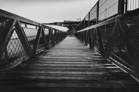 pedestrian bridge in Alicante city, Spain. Viewの写真素材