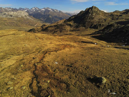 views of mountains and lakes in Anayet, in the Portalet area, in the Aragonese Pyrenees near the French border. Huesca, Spain. landscapeの写真素材