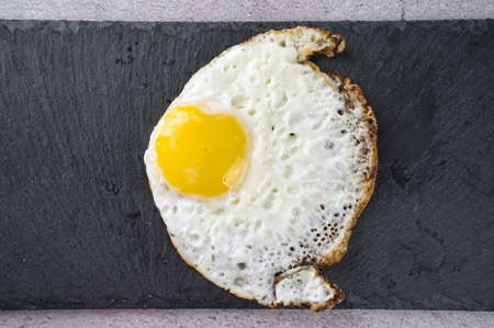 fish-shaped fried egg. food