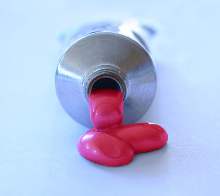 Red acryl paintの写真素材