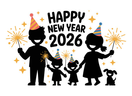 Happy new year 2020 with children design, vector illustration eps 10.のイラスト素材