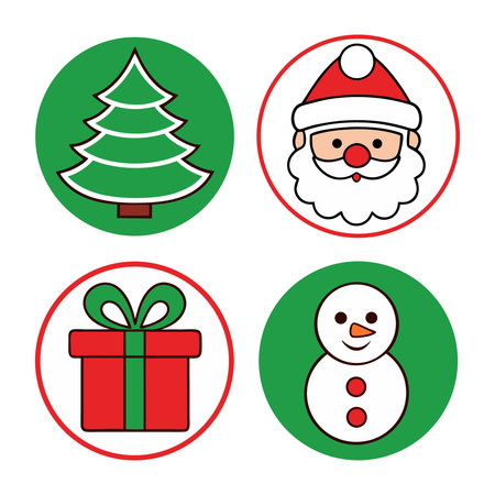 christmas icons design, vector illustration eps10 graphic  artのイラスト素材