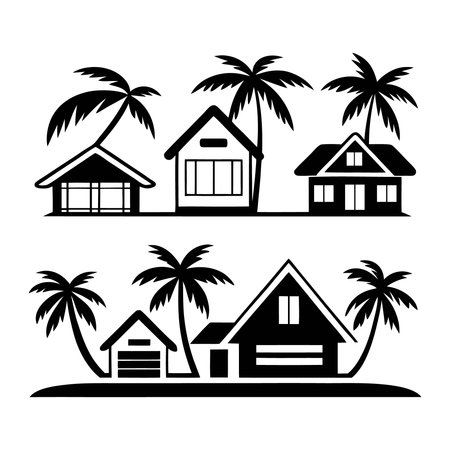 beach with palms design, vector illustration eps10 graphic.のイラスト素材