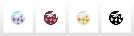 Hand Giving Love Heart Logo Designのイラスト素材