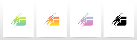 Abstract Dots And Lines Letter Logo Design Gのイラスト素材