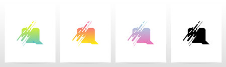 Abstract Dots And Lines Letter Logo Design Qのイラスト素材