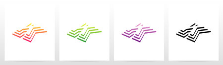 Steps On Letter Logo Design Kのイラスト素材