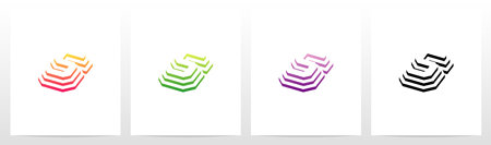 Steps On Letter Logo Design Sのイラスト素材