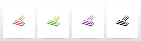 Steps On Letter Logo Design Lのイラスト素材