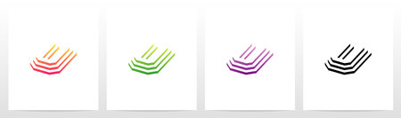 Steps On Letter Logo Design Uのイラスト素材