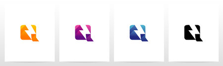Thunder On A Letter Logo Design Qのイラスト素材