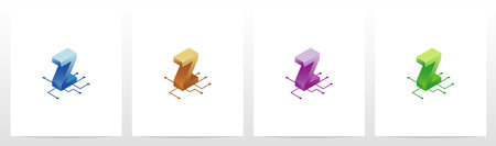 Digital Circuit Nodes Letter Logo Design Zのイラスト素材