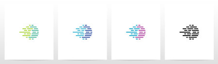 Lines And Dots Letter Logo Design Oのイラスト素材