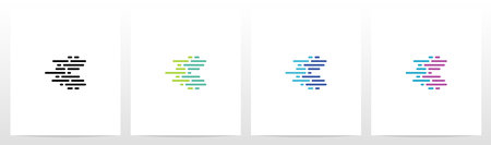 Lines And Dots Letter Logo Design Cのイラスト素材