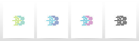 Lines And Dots Letter Logo Design Bのイラスト素材