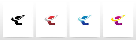 Swoosh Arrow Lines Letter Logo Design Cのイラスト素材