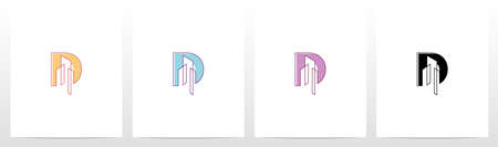 Abstract Building On Letter Logo Design Dのイラスト素材