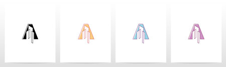 Abstract Building On Letter Logo Design Aのイラスト素材