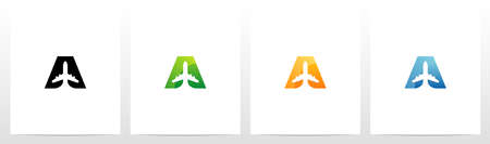 Aeroplane On Letter Logo Design Aのイラスト素材