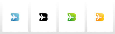 Aeroplane On Letter Logo Design Bのイラスト素材