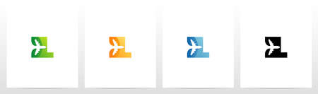 Aeroplane On Letter Logo Design Lのイラスト素材