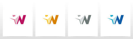 Arrowhead On Letter Logo Design Wのイラスト素材