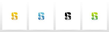 Broom On Letter Logo Design Sのイラスト素材