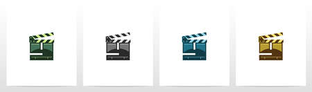 Clapping Board As A Letter Logo Design Yのイラスト素材