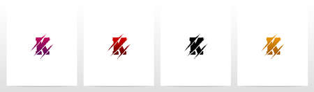 Claw Marks On Letter Logo Design Kのイラスト素材
